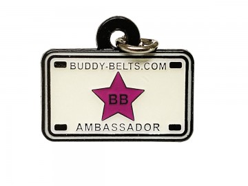 Buddy belts ambassador charm small hot pink star
