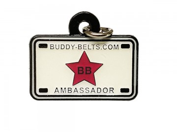 Buddy belts ambassador charm small red star