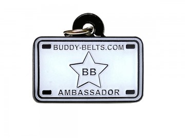 Buddy belts ambassador charm small white star