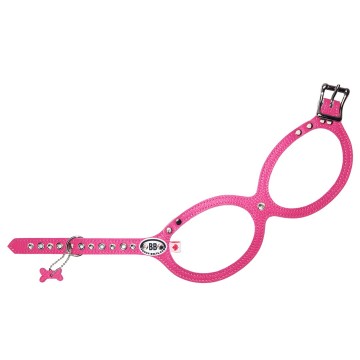 Buddy belts hondentuig luxury hot pink nieuw crystals 1