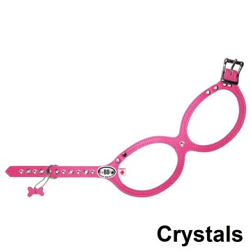 Buddy belts hondentuig luxury hot pink nieuw crystals 21