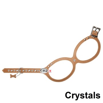 Buddy belts hondentuig premium caramel nieuw crystals 2