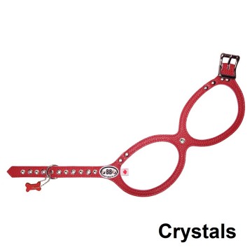 Buddy belts hondentuig premium red nieuw crystals 1