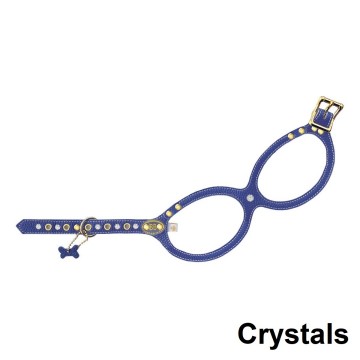 Buddy belts luxury emblem blue crystals