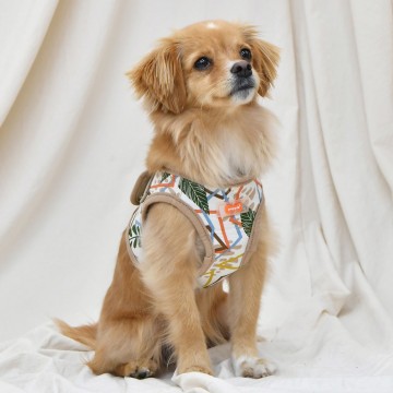 Puppia harness  hondentuigje  model b botanical beige 4