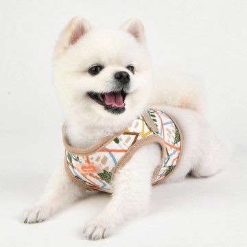 Puppia harness  hondentuigje  model b botanical beige 5