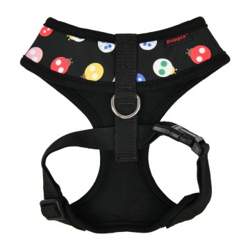Puppia harness  hondentuigje lady beetle model a black 2