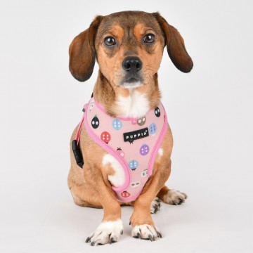 Puppia harness  hondentuigje lady beetle model a pink 3
