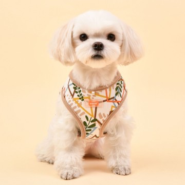 Puppia harness  hondentuigje model a botanical beige 3