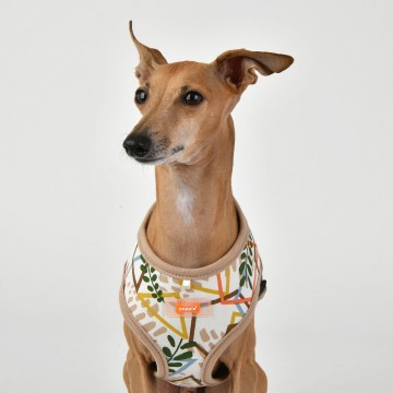 Puppia harness  hondentuigje model a botanical beige 4