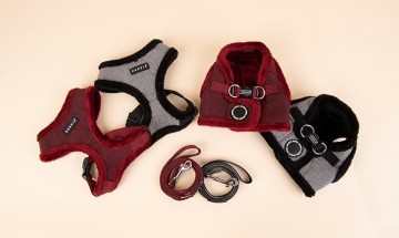 Puppia harness  hondentuigje model a puppytooth black en red  0