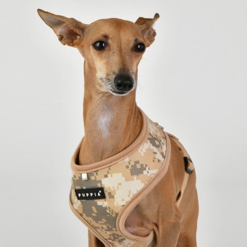 Puppia harness  hondentuigje model a sentinel beige camo 4