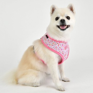 Puppia harness  hondentuigje model a wildflower pink 3