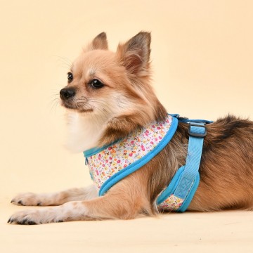 Puppia harness  hondentuigje model a wildflower sky blue 3