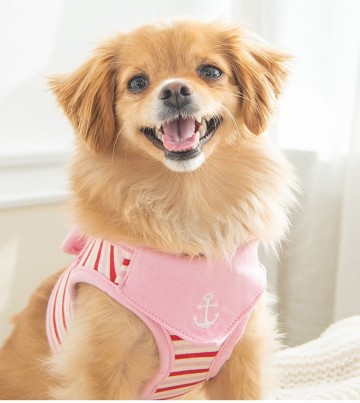 Puppia harness  hondentuigje model b seaman pink 3