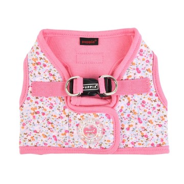 Puppia harness  hondentuigje model b wildflower pink 1
