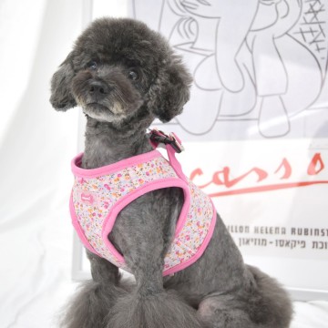 Puppia harness  hondentuigje model b wildflower pink 6