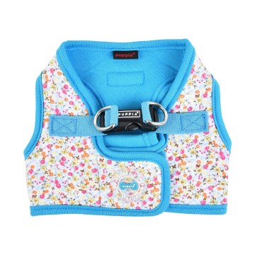Puppia harness  hondentuigje model b wildflower sky blue 1