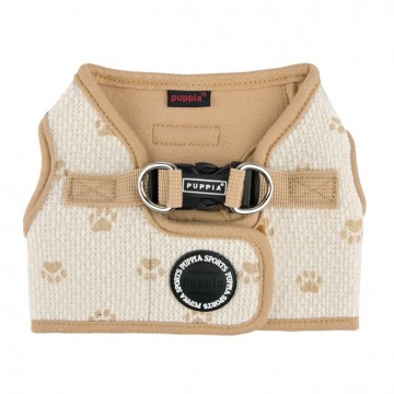 Puppia harness  hondentuigje pawprint model b beige 1