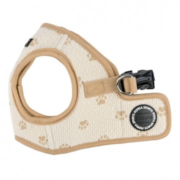 Puppia harness  hondentuigje pawprint model b beige 3