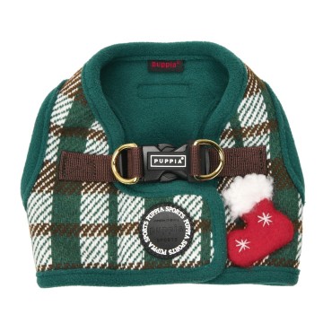 Puppia harness festive model b groen 1