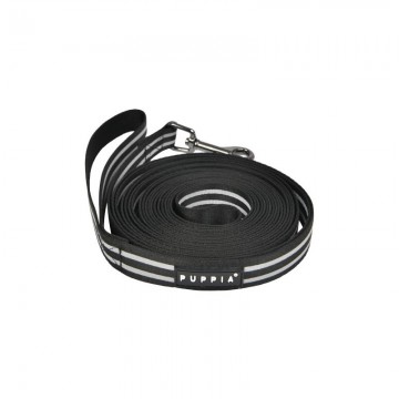 Puppia hondenriem night safety long 5m black