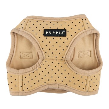 Puppia soft harness  honden tuigje model b dotty beige 2a