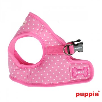 Puppia Soft Harness / Honden tuigje Model B Dotty Pink
