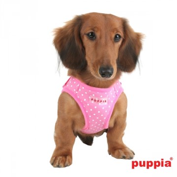 Puppia Soft Harness / Honden tuigje Model B Dotty Pink