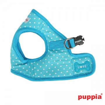 Puppia Soft Harness / Honden tuigje Model B Dotty Skyblue