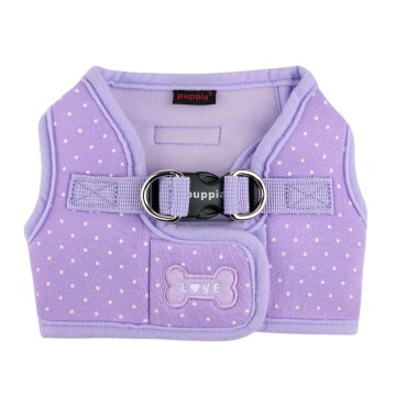 Puppia soft harness  honden tuigje model b dotty violet 1a