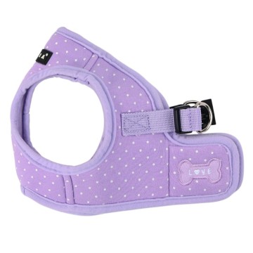 Puppia soft harness  honden tuigje model b dotty violet 3a