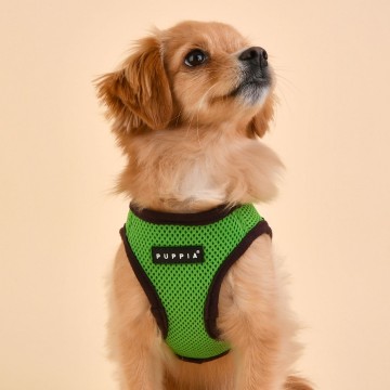 Puppia soft harness  honden tuigje model b nieuw green 4