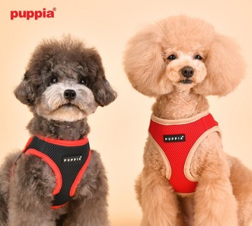 Puppia soft harness  honden tuigje model b nieuw red 3