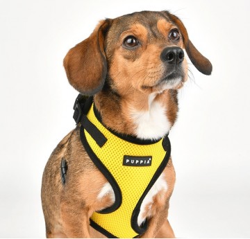 Puppia soft harness  honden tuigje ritefit model a yellow 11