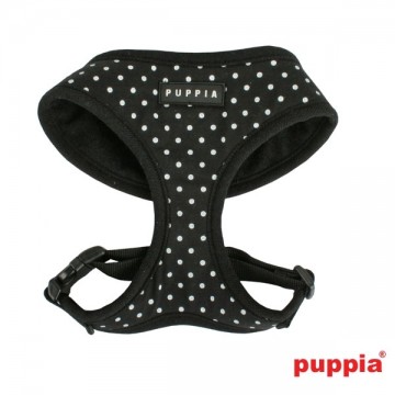 Puppia Soft Harness / Honden tuigje Model A Dotty Black