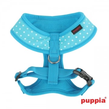 Puppia Soft Harness / Honden tuigje Model A Dotty Sky Blue