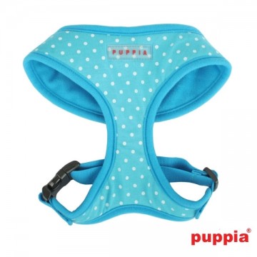 Puppia Soft Harness / Honden tuigje Model A Dotty Sky Blue