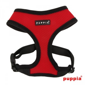 Puppia Soft Harness / Honden tuigje Model A Red