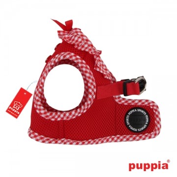 Puppia Soft Harness / Honden tuigje Model B Vivien Red