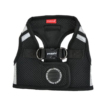 Puppia soft harness  hondentuigje pro reflector model b black 1