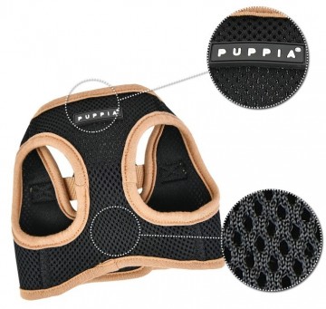 Puppia soft harness honden tuigje model b nieuw black 5