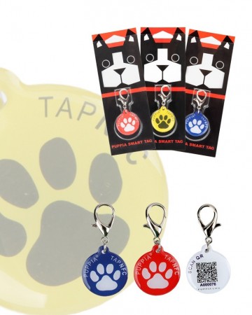 Smart tag red yellow blue pootafdruk