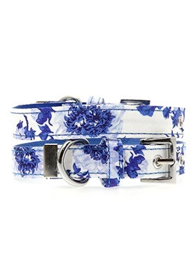 Urban Pup Honden Halsband Blue Floral Bouquet