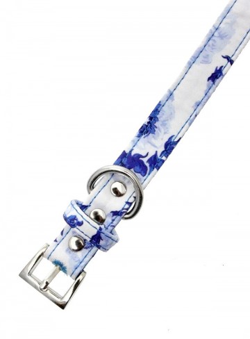 Urban Pup Honden Halsband Blue Floral Bouquet
