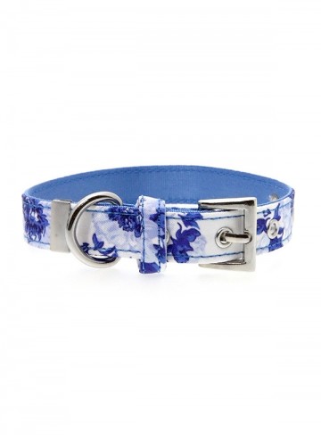 Urban Pup Honden Halsband Blue Floral Bouquet