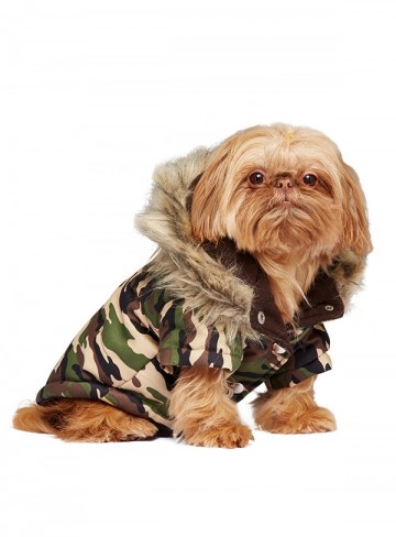Urban Pup Hondenjas Forest Camouflage Fish Tail Parka