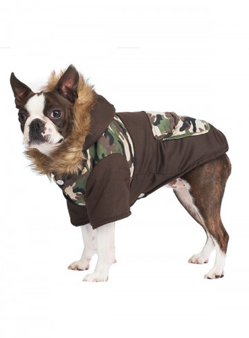 Urban pup hondenjas two tone camouflage quilted parka 3