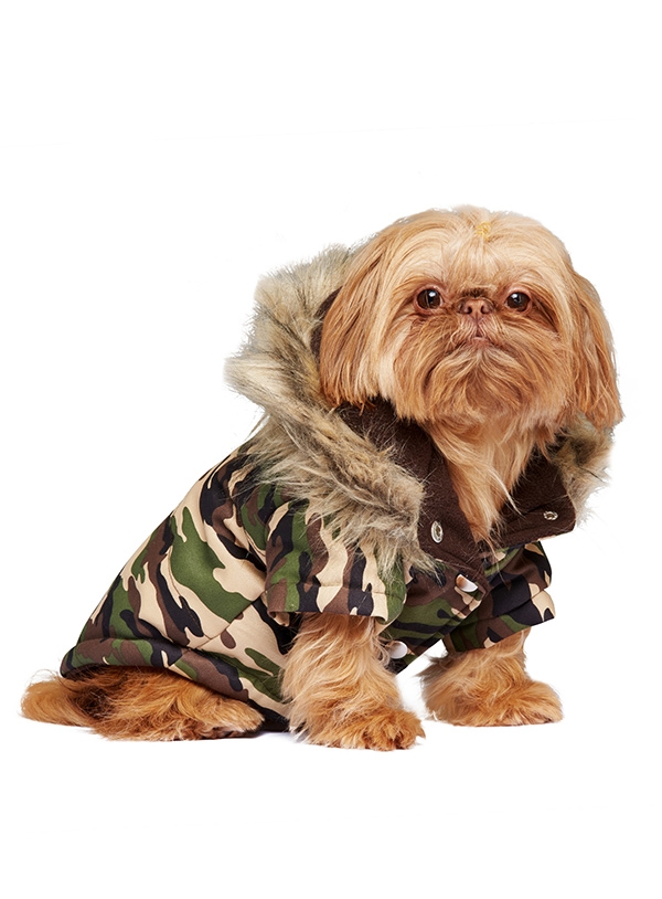 agenda Bouwen op iets Urban Pup Hondenjas Forest Camouflage Fish Tail Parka - Feniksware